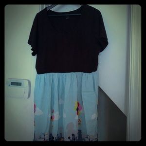 DISNEY UP KNIT TO WOVEN SKATER DRESS